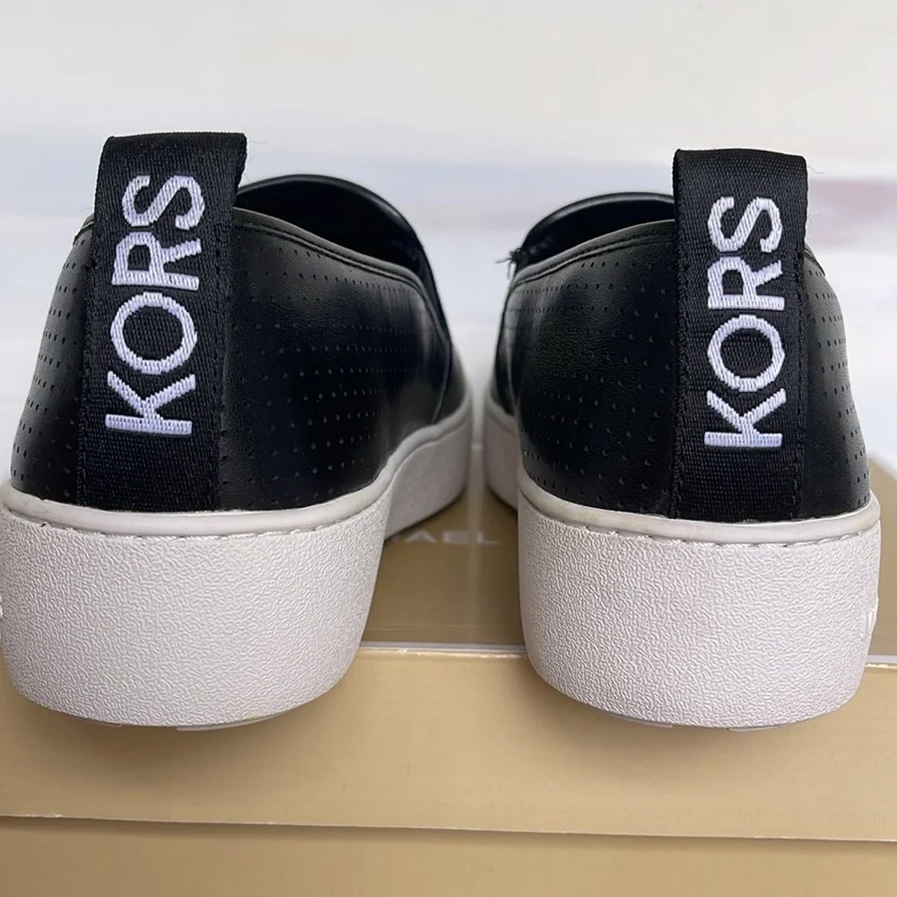 Michael Kors TEDDI SLIP ON NAPPA PU PERFORATED 4959TDFP4L NIB Platforms Sneakers